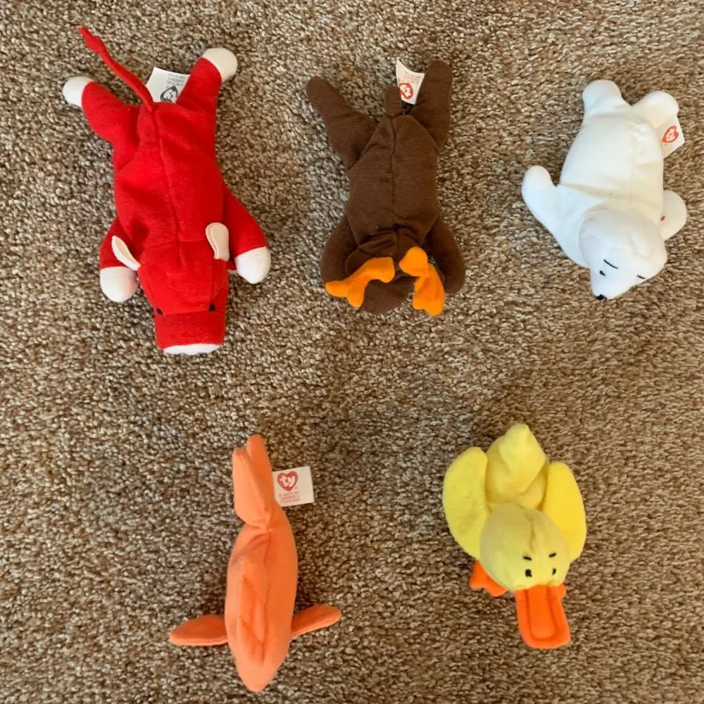 VTG Bundle of 5 McDonald's TY Teeny Teenie Beanie Babies 1993